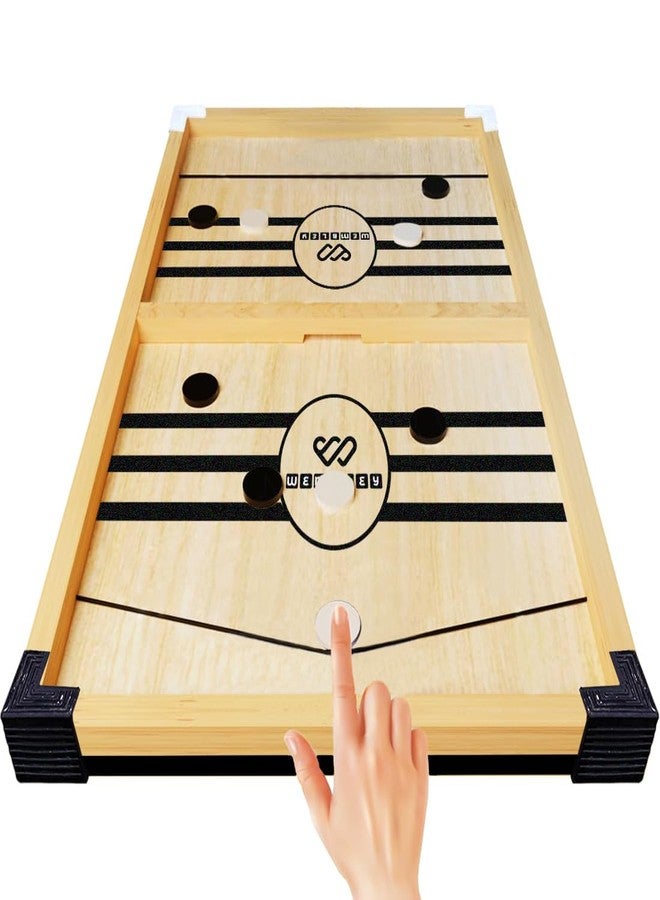 Wembley Fastest Finger First Board Game - Wooden String Hockey Sling Puck Indoor Toy for Kids 5+ Years - Image 1